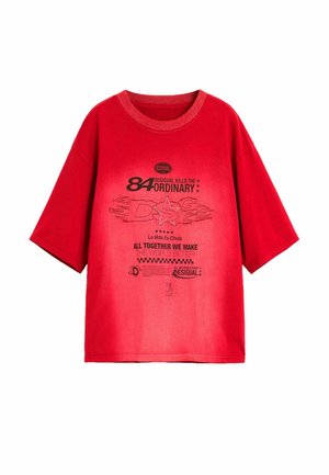 Desigual, GRADIENT PRINTED T-SHIRT - T-Shirt print - red