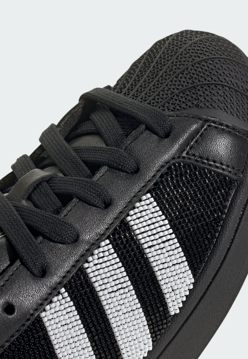 adidas gazelle silver green womens Superstar Vintage Trainers in Core Black | adidas Originals