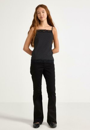 Lindex, LINDEX TANK TOP WITH LACE LINDEX - Toppi - black
