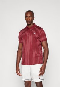 Fila STRIPES BJÖRN - Poloskjorter - cabernet/white alyssum