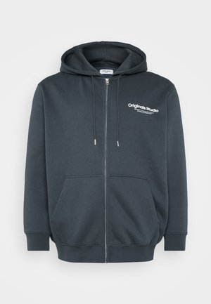 Tumehall hallitus, mis on valmistatud puuvilla segu materjalist, esitades ees oleva logo, reguleeritava nööriga kapuutsi ja ees olevad kenguroo taskud.