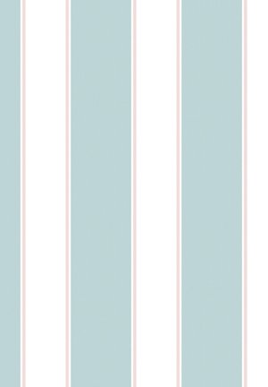 Rayures verticales en bleu clair et blanc, séparées par de fines lignes roses, créant un motif pastel doux.
