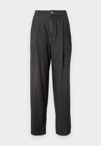 PLEATED WIDE JEAN - Wide Leg - charcoal