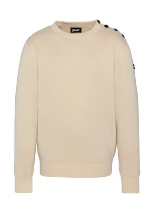 Schott, ARMY CREWNECK SWEATER - Strickpullover - blanc cassé