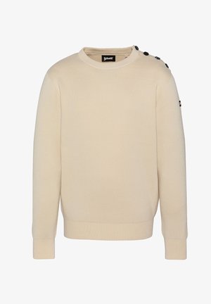 Schott, ARMY CREWNECK SWEATER - Pullover - blanc cassé