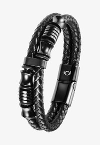 UNIQAL | Bracciale in pelle da uomo Black Shape | acciaio inox | vera pelle | astuccio gratis, 21.0 Zentimeter, Acciaio inossidabile UNIQAL | Bracciale in pelle da uomo Black Shape | acciaio inox | vera pelle | astuccio gratis, 21.0 Zentimeter, Acciaio inossidabile