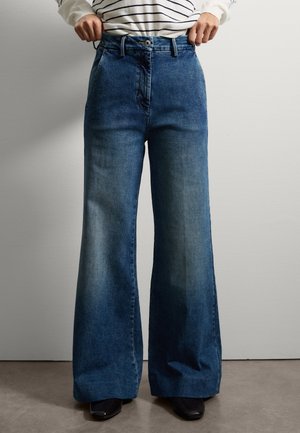 WIDE  - Flared Jeans - blue