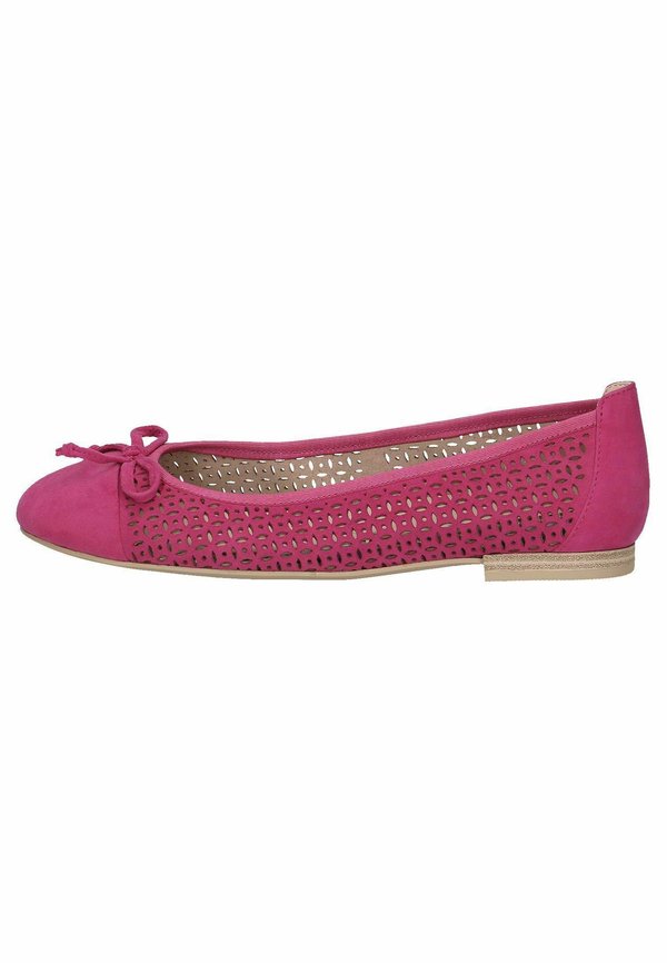 Klassischer Ballerina - fuchsia suede