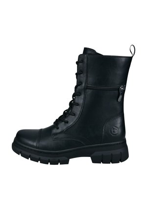 Lace-up ankle boots - schwarz