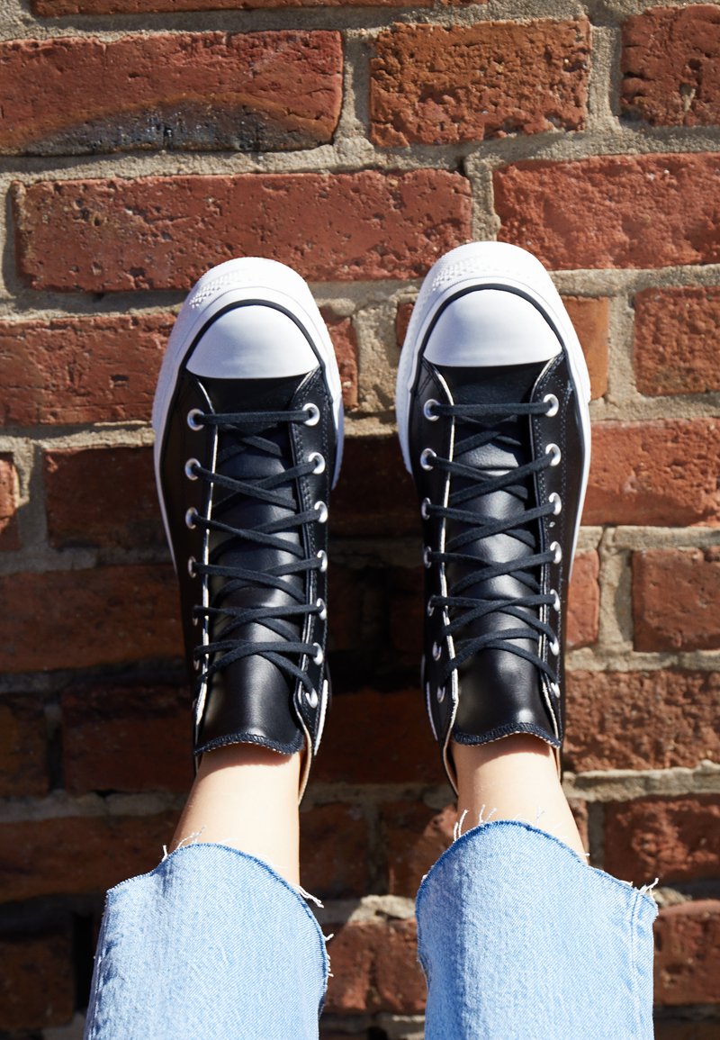 zeil droog Laatste Converse CHUCK TAYLOR ALL STAR LIFT CLEAN - Sneakers hoog -  black/white/zwart - Zalando.nl