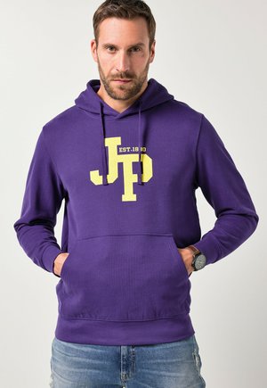 CHEST PRINT, KANGAROO POCKET - Hættetrøje - purple