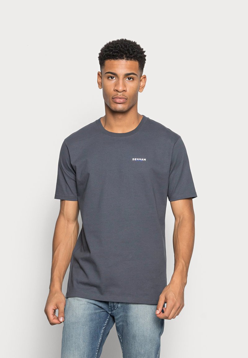 Denham QUINN REGULAR TEE - T-shirt estampada - ebony grey