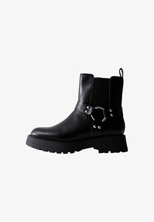 New Look Wide Fit, Kotníkové boty na platformě - black