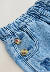 Next REGULAR FIT - BOW EMBROIDERED  - Farkkushortsit - mid blue denim