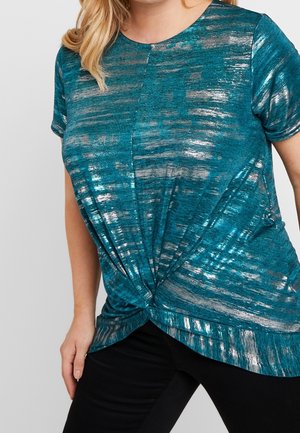 Camiseta estampada - mottled teal