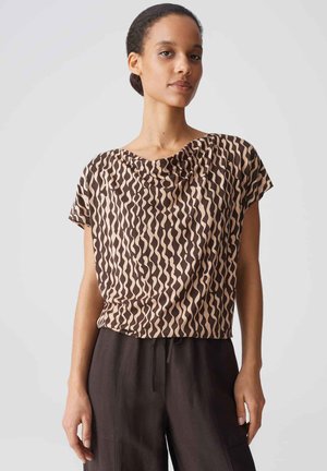 OPUS, LOOSE PRINTED DRAPE - T-shirt imprimé - affogato