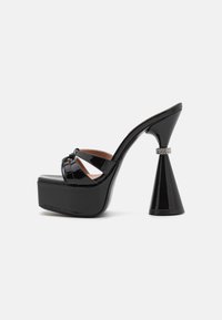 SIENNA MULES - Pantolette hoch - liquorice