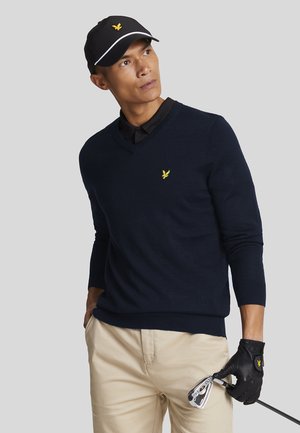 V NECK - Jumper - z jet black