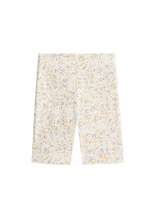 OYSHO, COMFORTLUX 20CM HIGH-WAISTED FLORAL BIKER LEGGINGS - Legging (type pantalon) - pale ecru