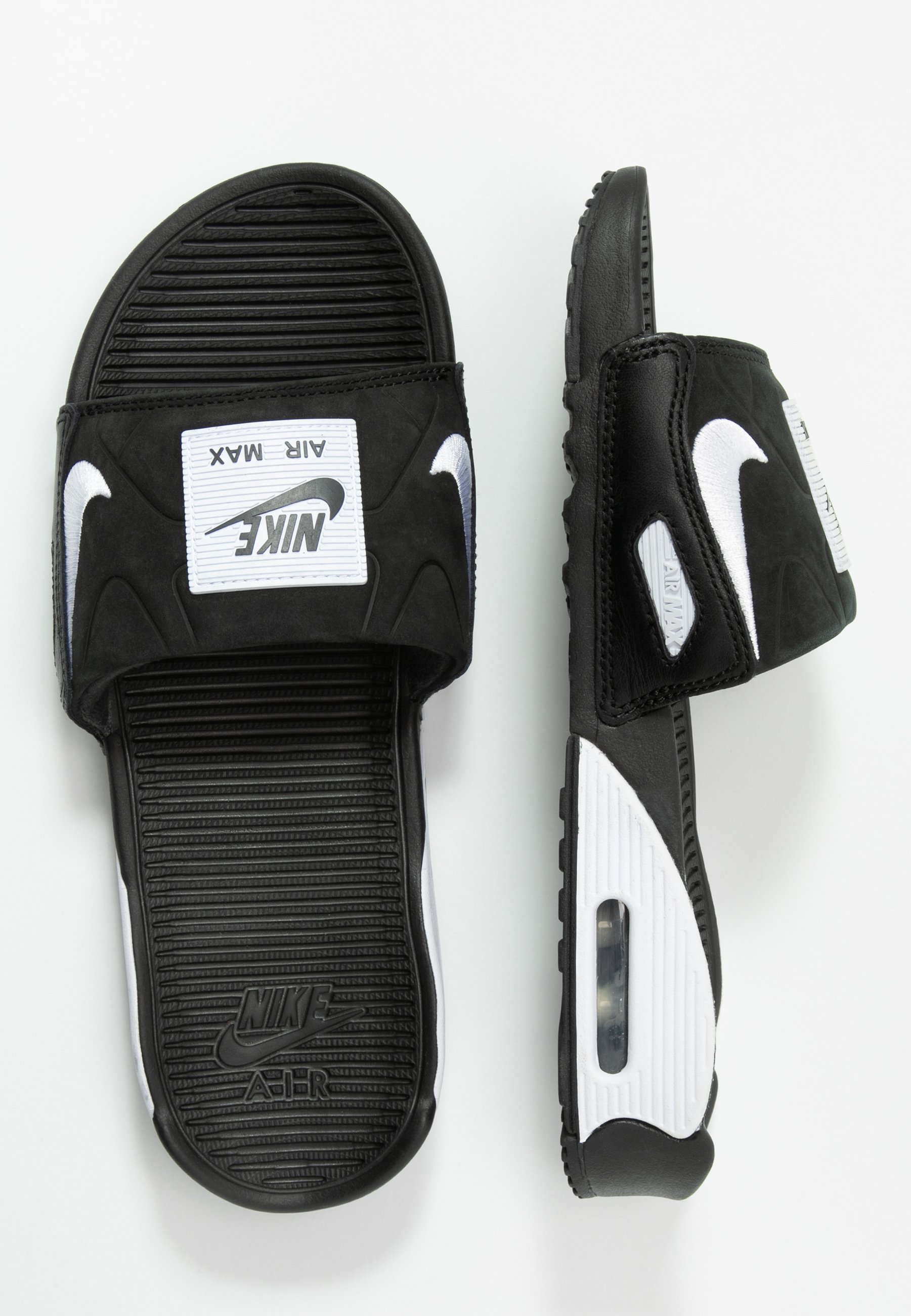 nike black air max pool slides