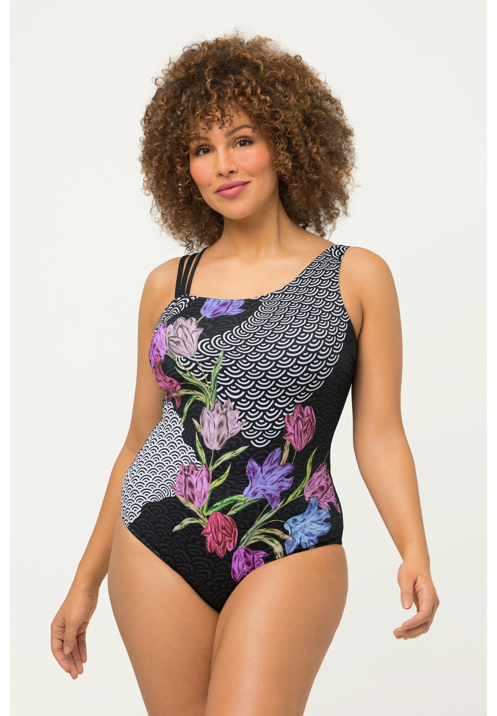 Costume Intero Ulla Popken Laura | Camou Limone | Taglie Forti | Modello Elegante E Confortevole