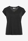 VIMODALA V-NECK S/S TOP - NOOS - Tricou basic - black