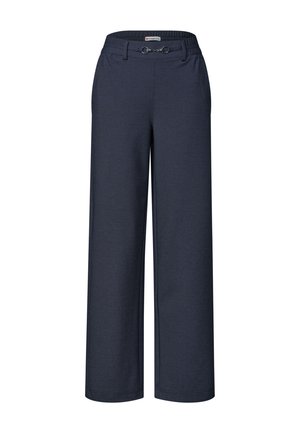 Street One, STRAIGHT LEG HOSE MIT SCHNALLENDETAIL - Pantalon classique - darkest blue