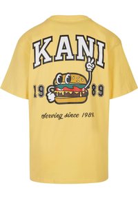 Karl Kani SMALL SIGNATURE BURGER  - Camiseta estampada - yellow