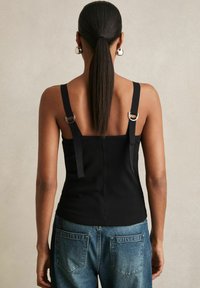 Reiss REGULAR FIT - ISABELLA STRETCH-D-RING STRAP  - Topp - black