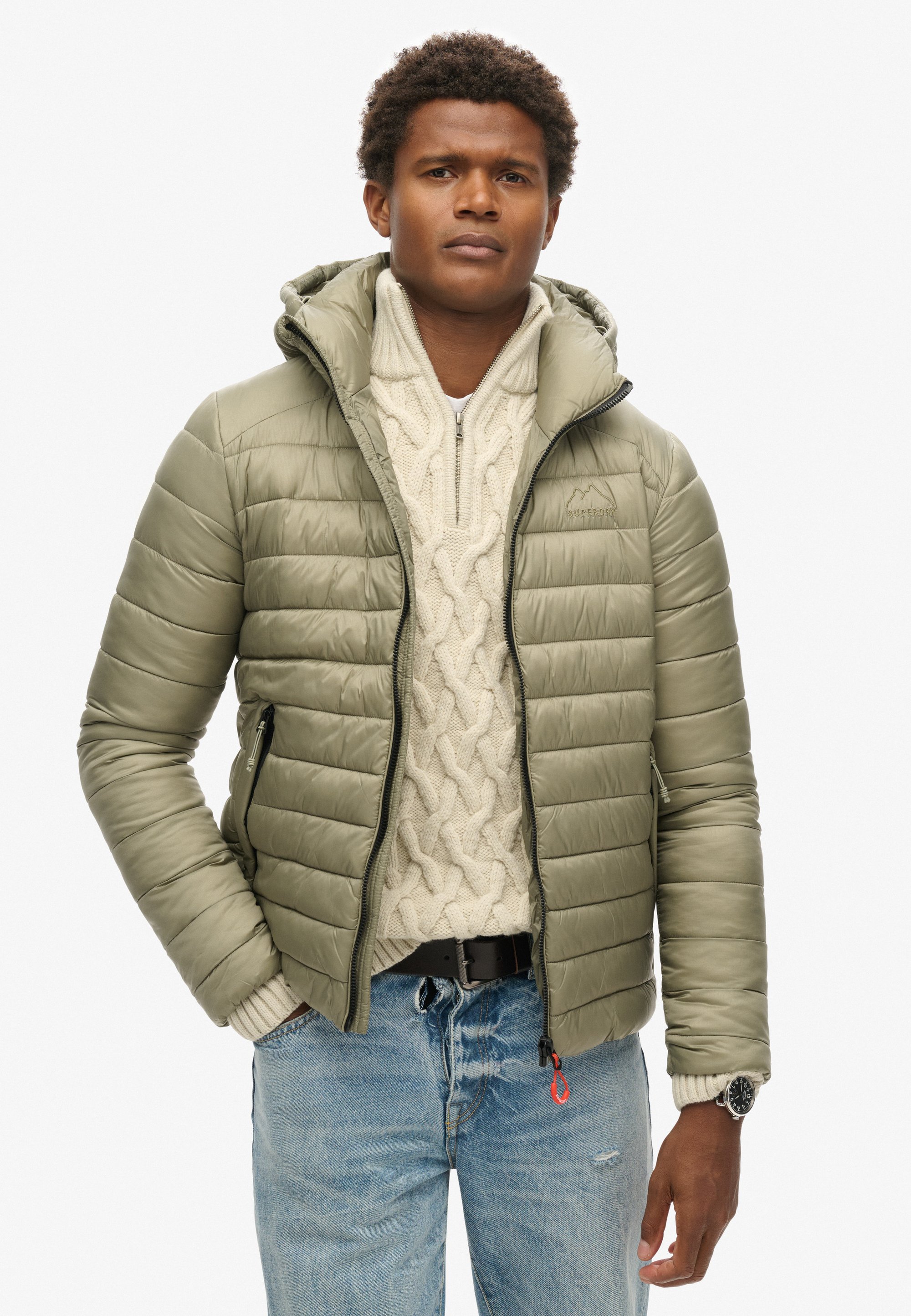 Superdry Co FUJI Winterjacke light khaki green/khaki Zalando