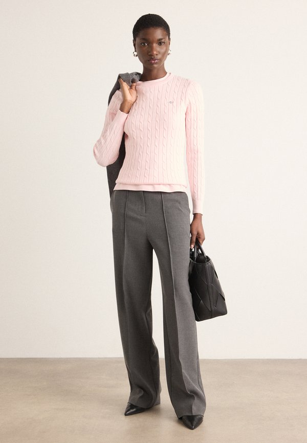 CABLE C NECK - Jumper - salmon4