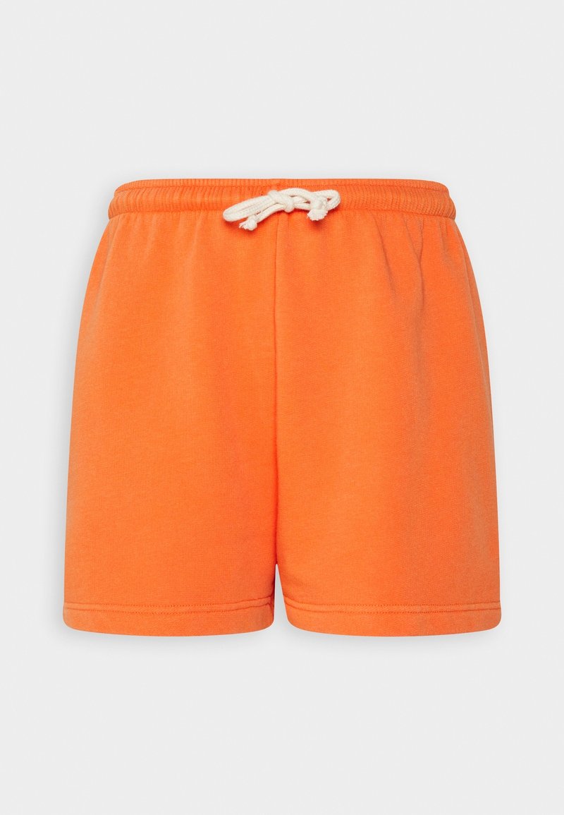 Short Vintage Femme Dove Active Wear En Nylon Orange Fluo - Taille M, Made In USA, Rare