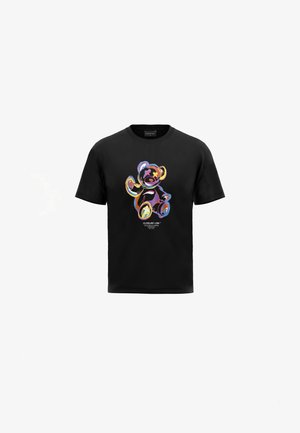 CLOSURE London, POP ART TEDDY TEE - Tričko s potlačou - black