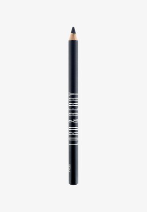 Schwarzer Eyeliner mit spitzer Mine und Holzschaft. Enthält bedruckte weiße Markenbezeichnung entlang des Körpers und den Produktcode am Boden.
