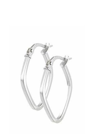 KITE SQUARE TUBE HOOP - Oorbellen - white gold-coloured