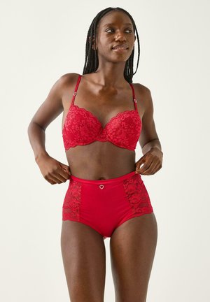 WITH HIGH WAIST - Trosor - red