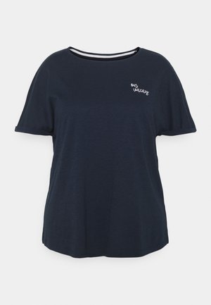 CHEST EMBROIDERY - T-shirts med print - sky captain blue
