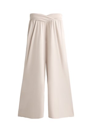 OYSHO EXTRA WIDE V-CUT - Stoffhose - sand