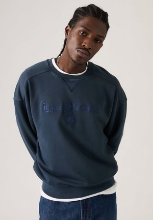 BOXY GRAPHIC - Bluză de molton - blue