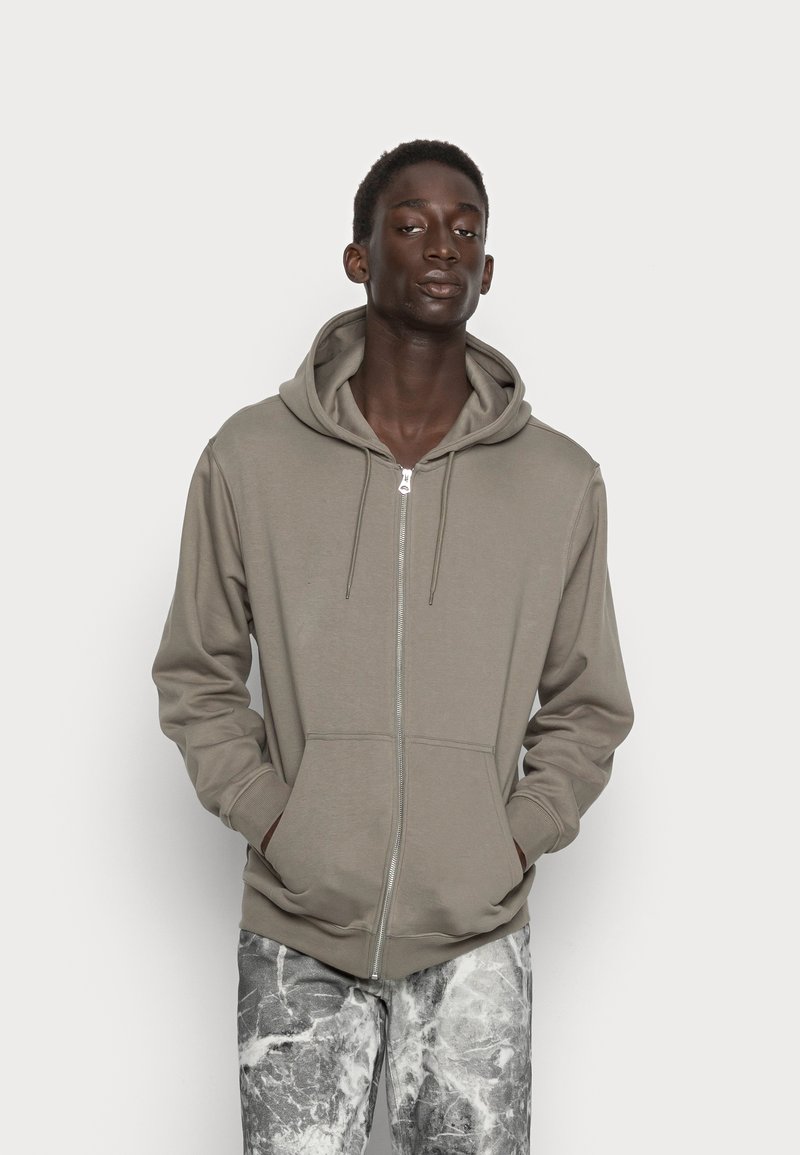 Weekday - STANDARD ZIP HOODIE - Zip-up sweatshirt - grey, Enlarge