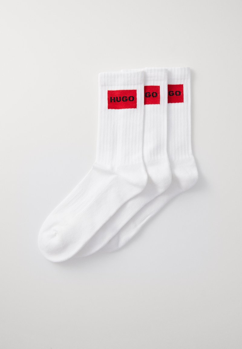 HUGO - LABEL 3 PACK - Chaussettes - white, Agrandir