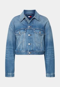 TOMMY GIRL OVSZ CRP TRUCKER JKT - Denim jacket - indigo wash
