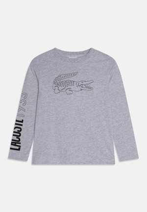 Langærmet T-shirt - mottled light grey