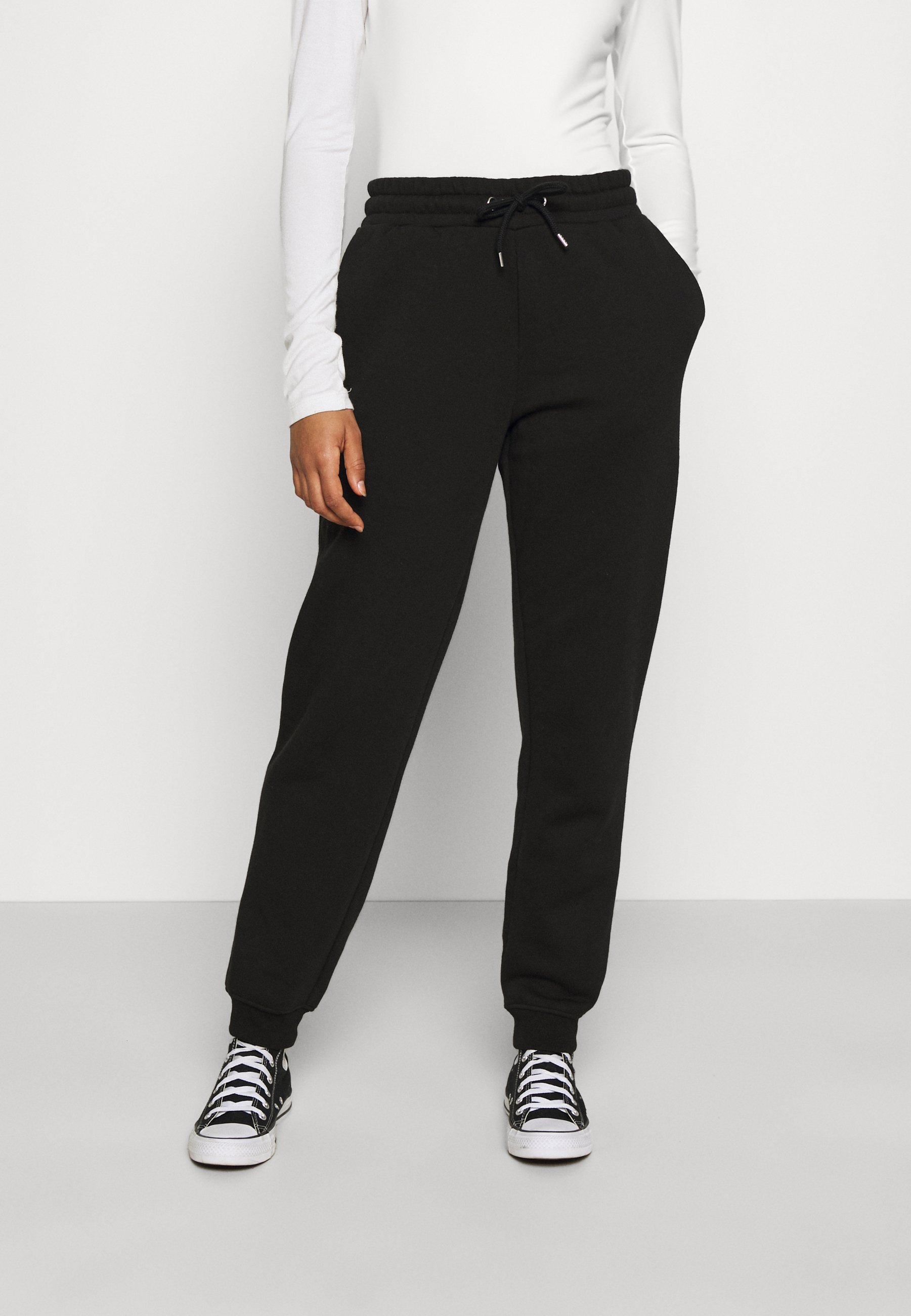 Monki KARDI CUFF TROUSERS - Pantaloni sportivi - black/nero - Zalando.it
