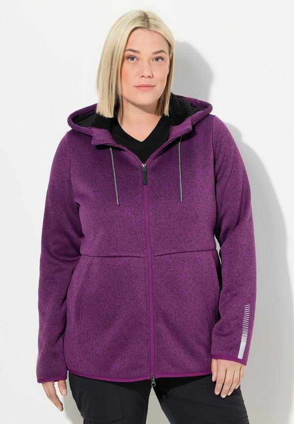 Fleecejacke - aubergine