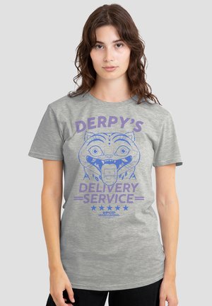 NETFLIX, KPOP DEMON HUNTERS DERPY'S DELIVERY SERVICE - T-Shirt print - mottled light grey