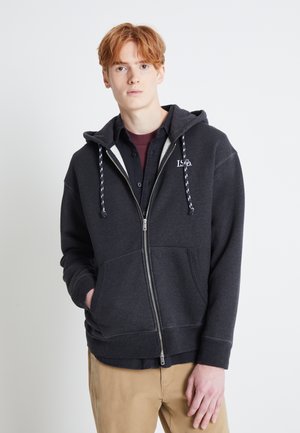 PREMIUM HEAVYWEIGHT ZIP - Hoodie met rits - black bird heather