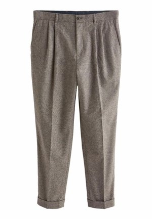 RELAXED FIT TAPERED ITALIAN FABRIC - Kelnės - textured neutral