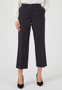 Damart LARGE LAINE BI STRETCH STATURES - Pantaloni - anthracite chiné