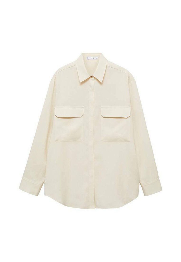 Mango Overhemdblouse crème Mango Overhemdblouse crème